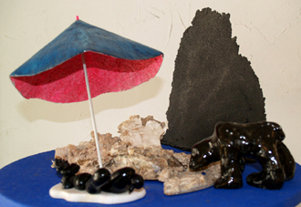 Bain de soleil sur la banquise.